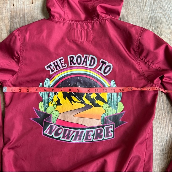 Empyre Red Graphic Hoodie Windbreaker Jacket - Picture 3 of 7